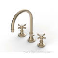 Brushed Gold Widespread Bathroom Faucet